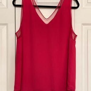 Womens Large Pink Sleeveless Camisole Top